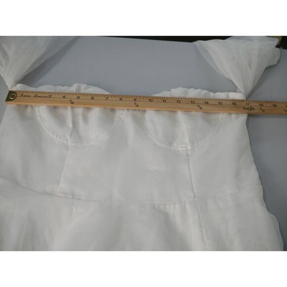 Lulu's White Bustier Off-The-Shoulder Maxi Dress S/M - Picture 6 of 8